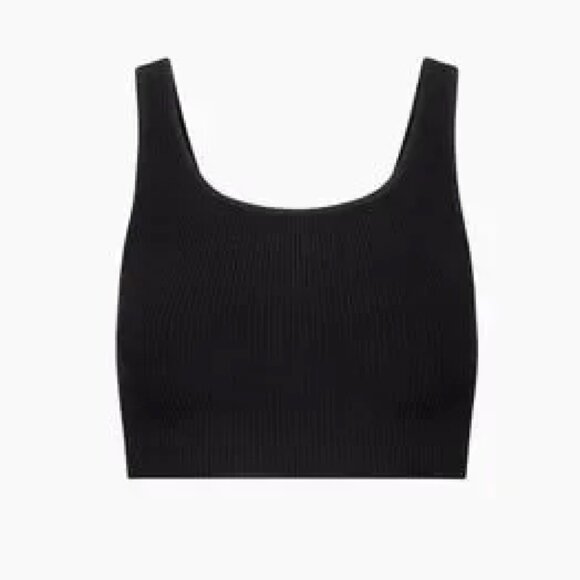 NWT Aritzia Babaton Sculpt Knit Scoopneck Cropped Ribbed Tank - Picture 3 of 7